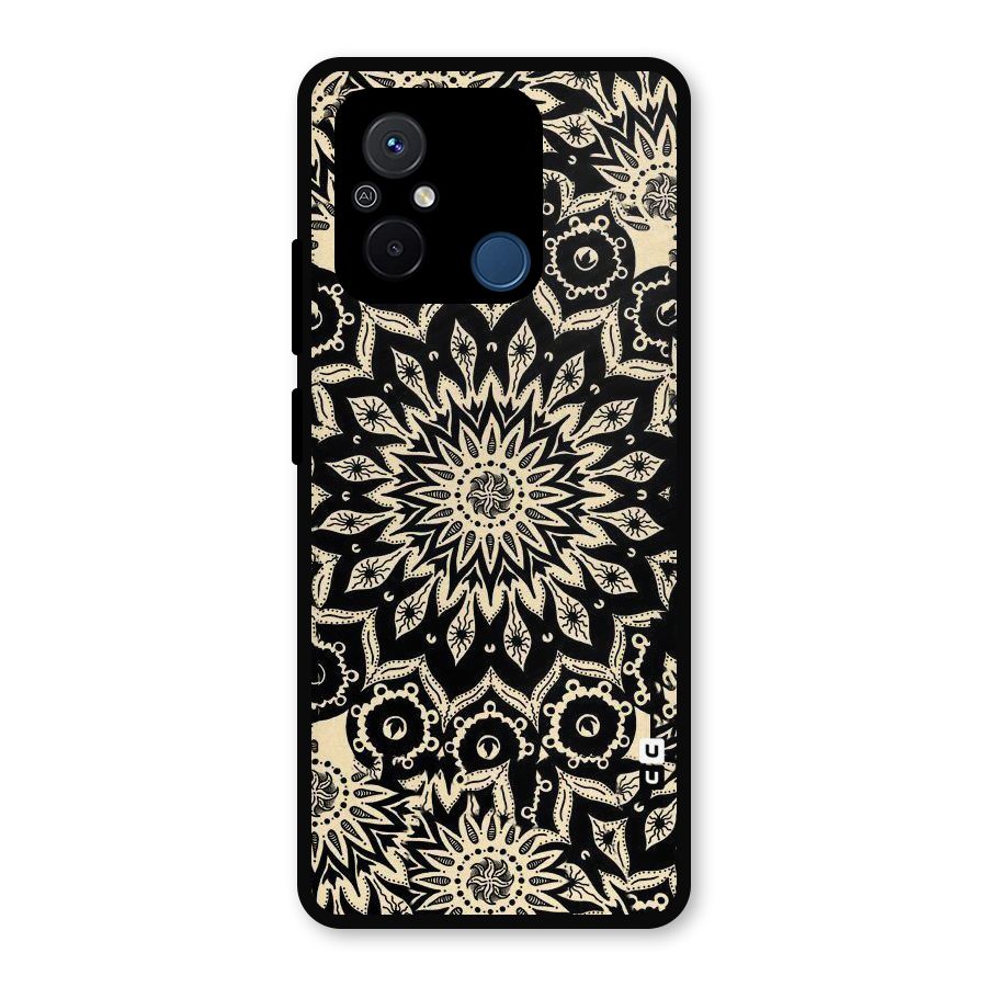 Golden Mandala Metal Back Case for Poco C55