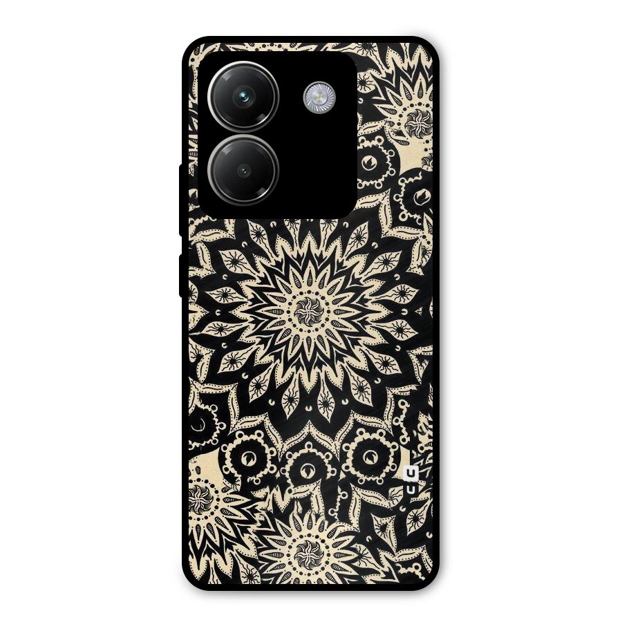 Golden Mandala Metal Back Case for Poco M7 Pro 5G