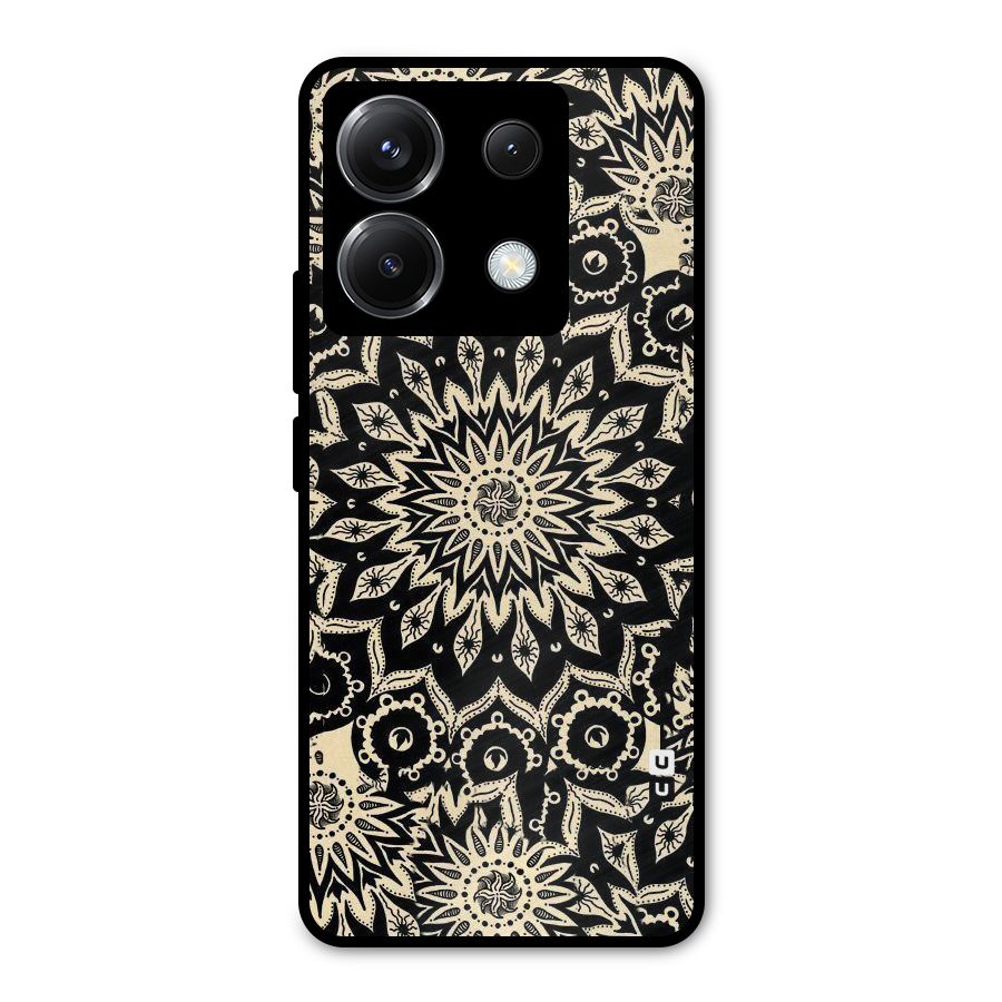 Golden Mandala Metal Back Case for Poco X6