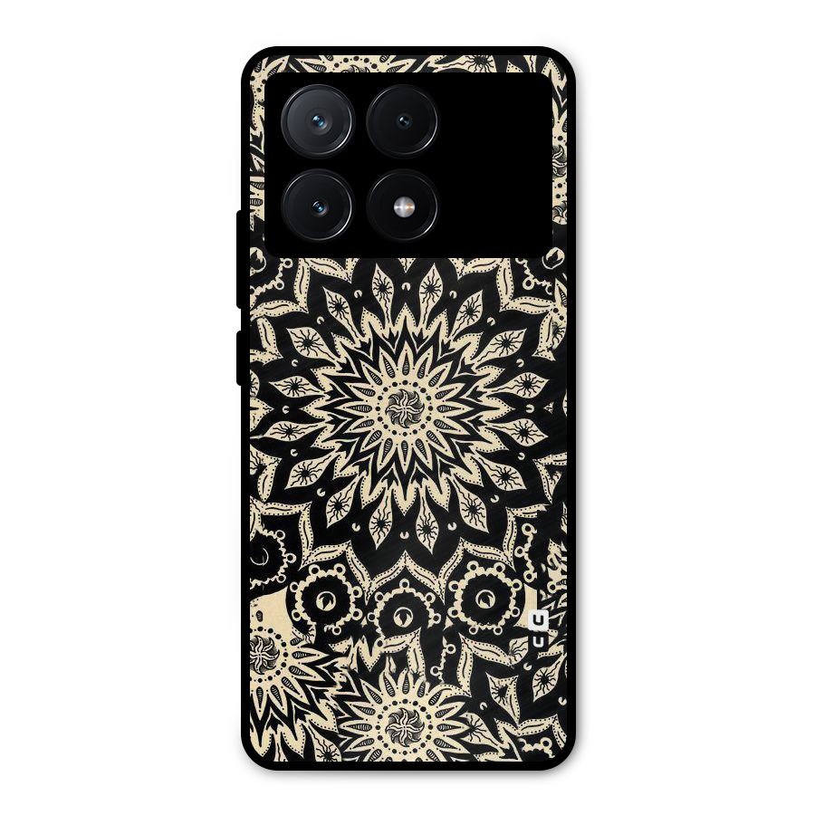 Golden Mandala Metal Back Case for Poco X6 Pro