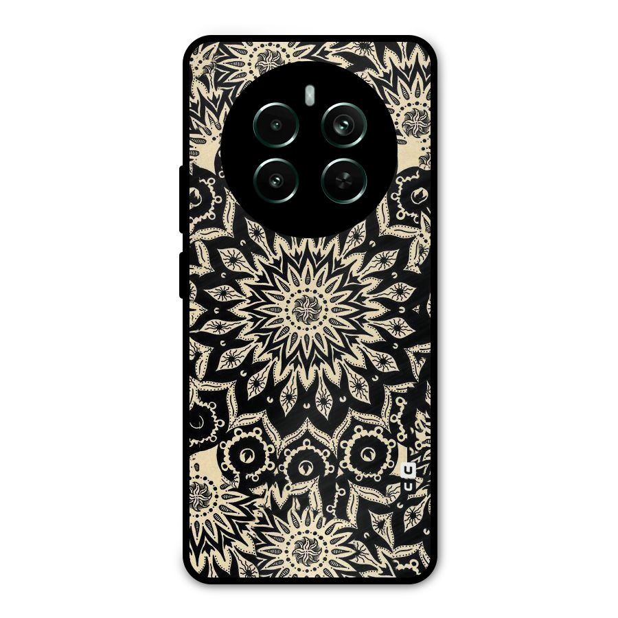 Golden Mandala Metal Back Case for Realme 12 Pro Plus