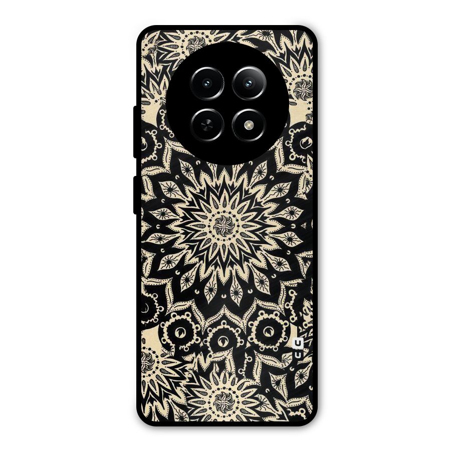 Golden Mandala Metal Back Case for Realme 12x 5G