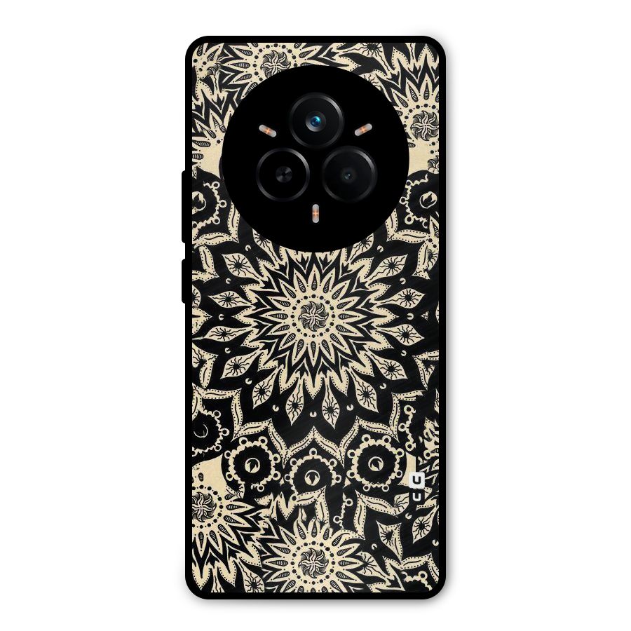 Golden Mandala Metal Back Case for Realme 14 Pro Plus