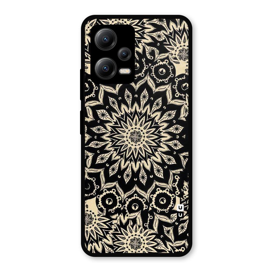 Golden Mandala Metal Back Case for Redmi Note 12 5G