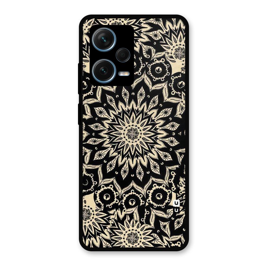 Golden Mandala Metal Back Case for Redmi Note 12 Pro Plus 5G