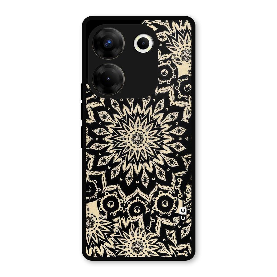 Golden Mandala Metal Back Case for Tecno Camon 20 Pro