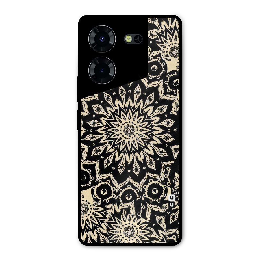 Golden Mandala Metal Back Case for Tecno Pova 5 Pro 5G
