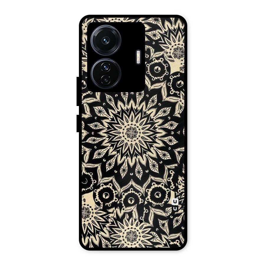 Golden Mandala Metal Back Case for Vivo T1 Pro