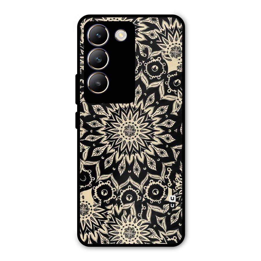 Golden Mandala Metal Back Case for Vivo T3 5G