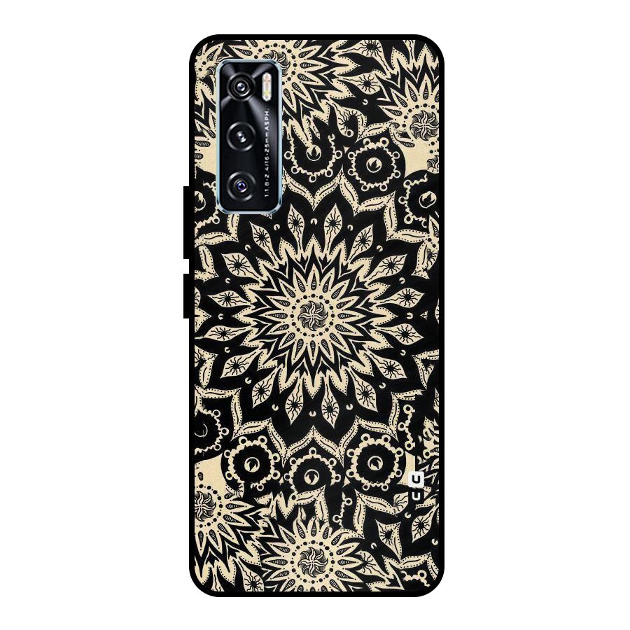 Golden Mandala Metal Back Case for Vivo V20 SE