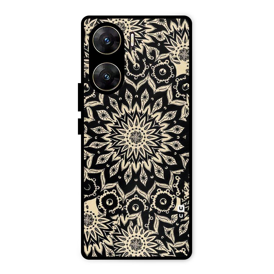 Golden Mandala Metal Back Case for Vivo V29e