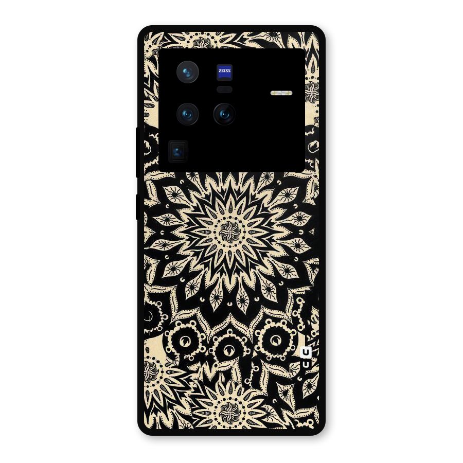 Golden Mandala Metal Back Case for Vivo X80 Pro