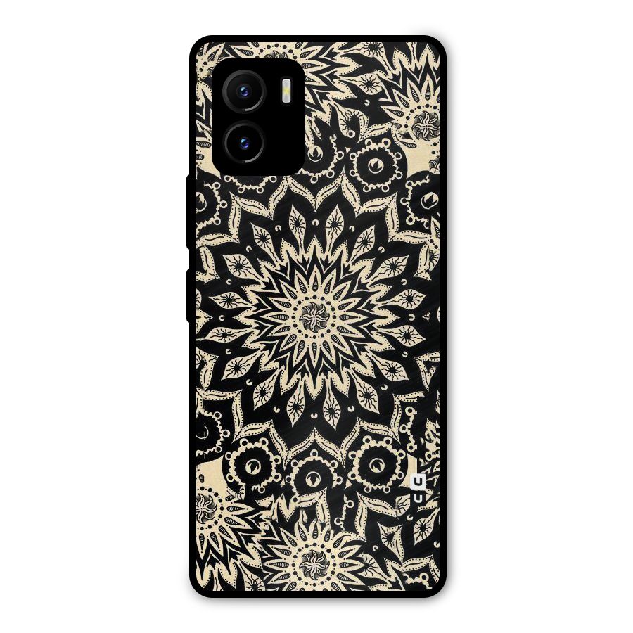 Golden Mandala Metal Back Case for Vivo Y15s