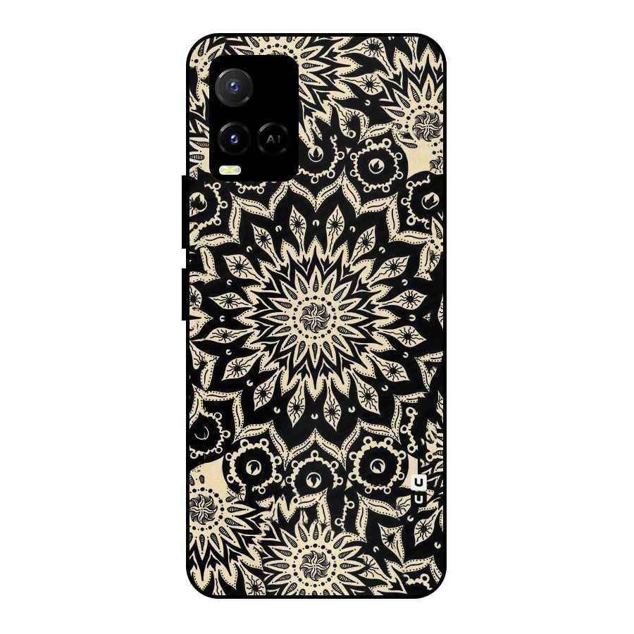 Golden Mandala Metal Back Case for Vivo Y21A