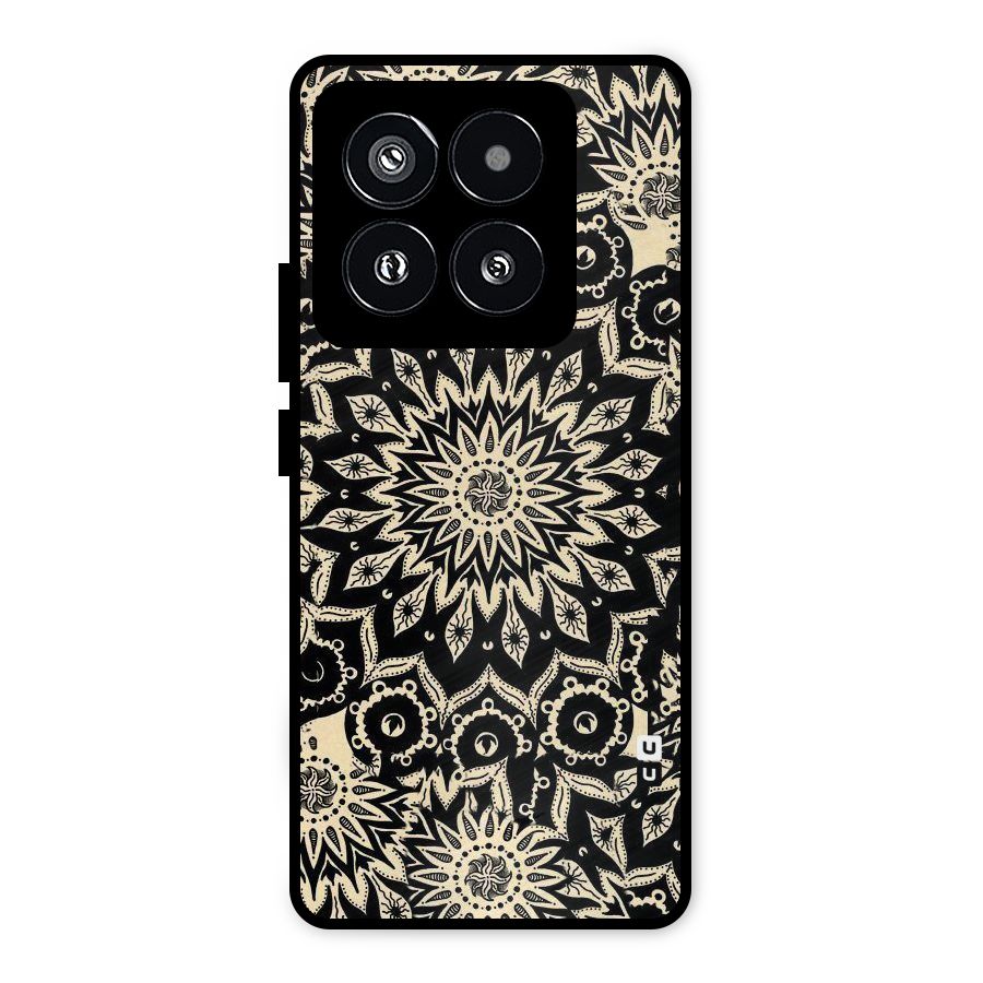 Golden Mandala Metal Back Case for Xiaomi 14 Pro