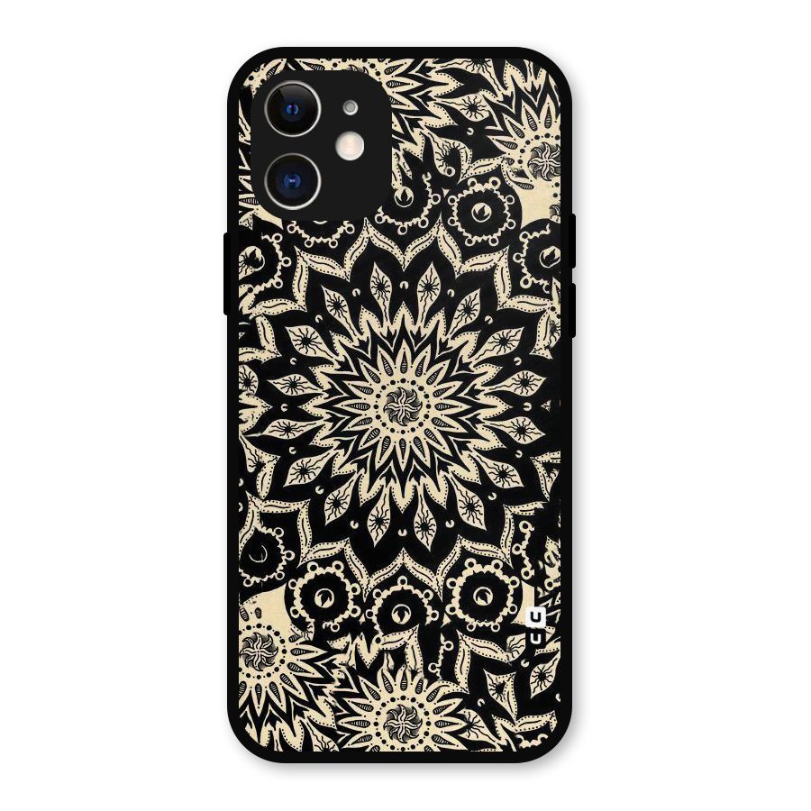 Golden Mandala Metal Back Case for iPhone 12