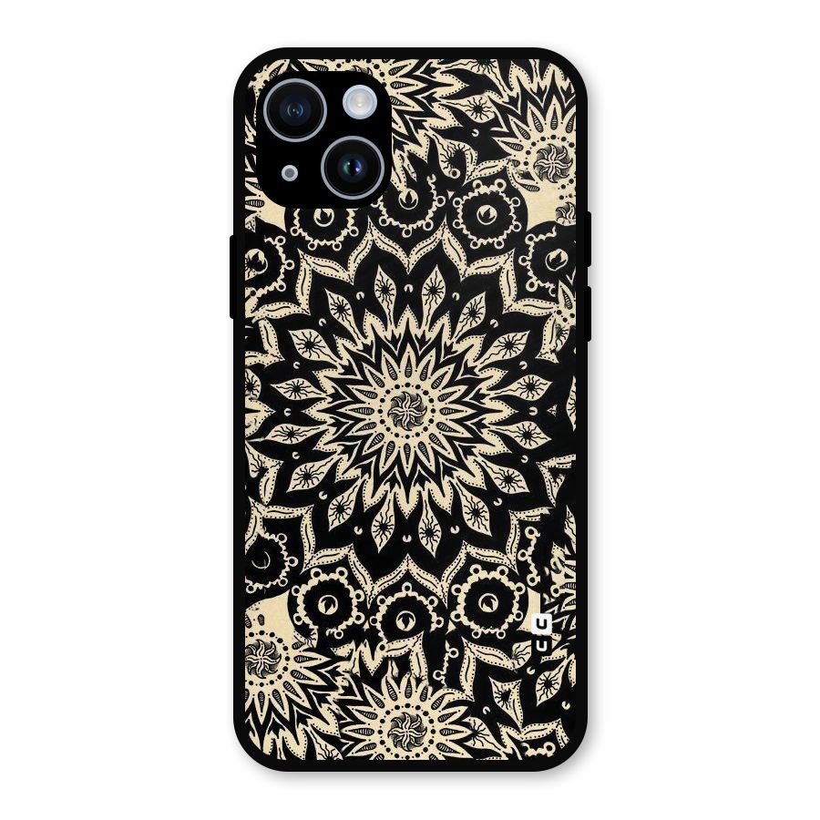 Golden Mandala Metal Back Case for iPhone 14