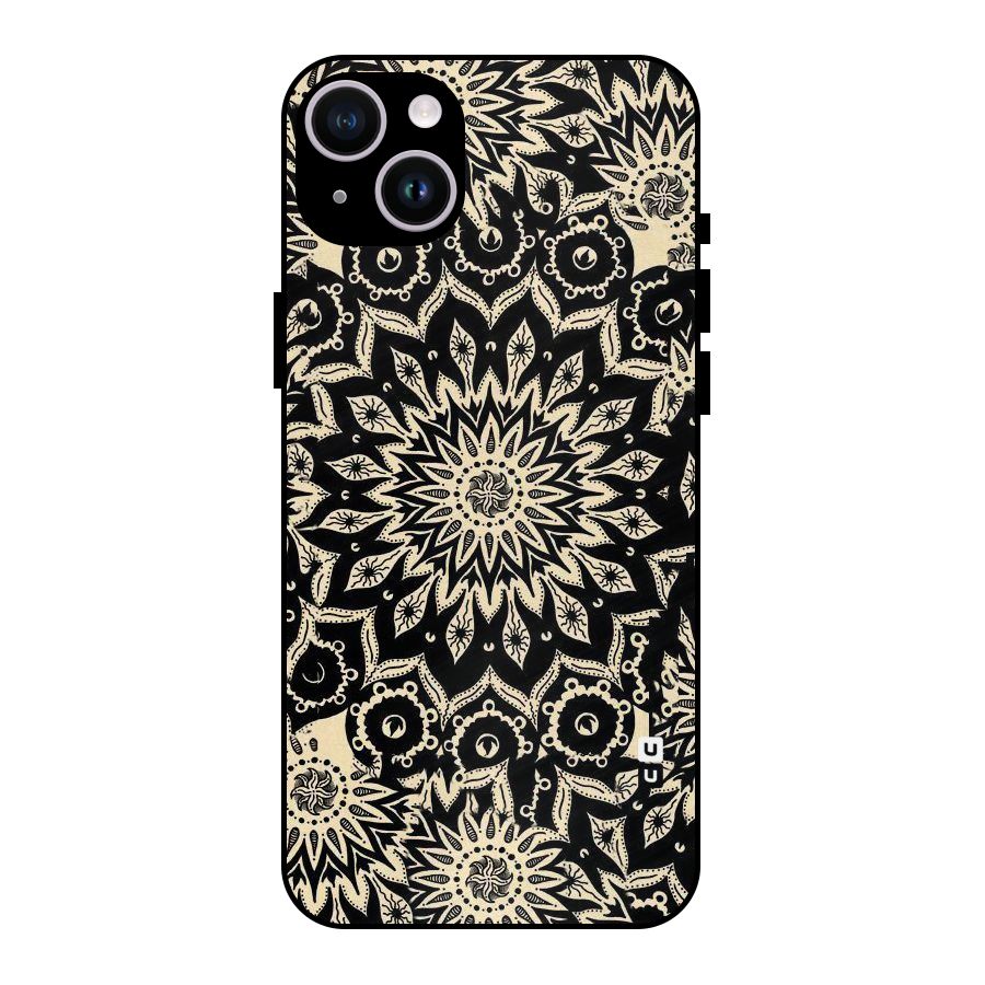 Golden Mandala Metal Back Case for iPhone 14 Plus