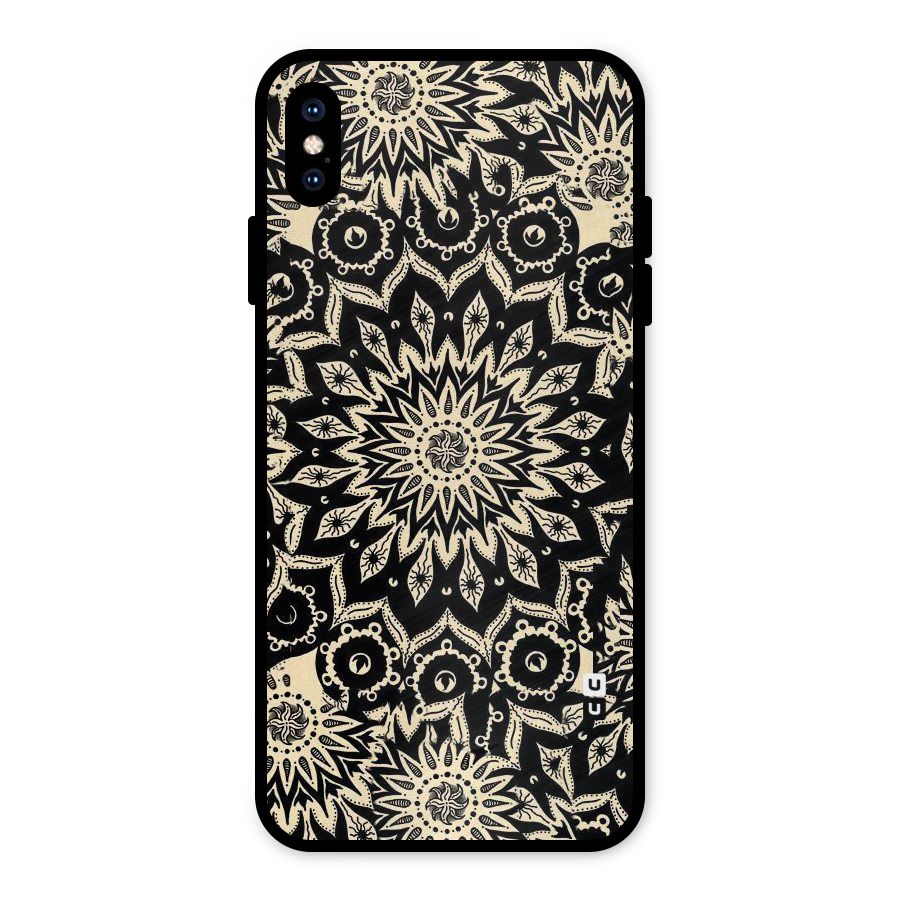 Golden Mandala Metal Back Case for iPhone XS Max