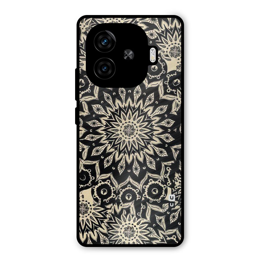 Golden Mandala Metal Back Case for iQOO Z9 Turbo
