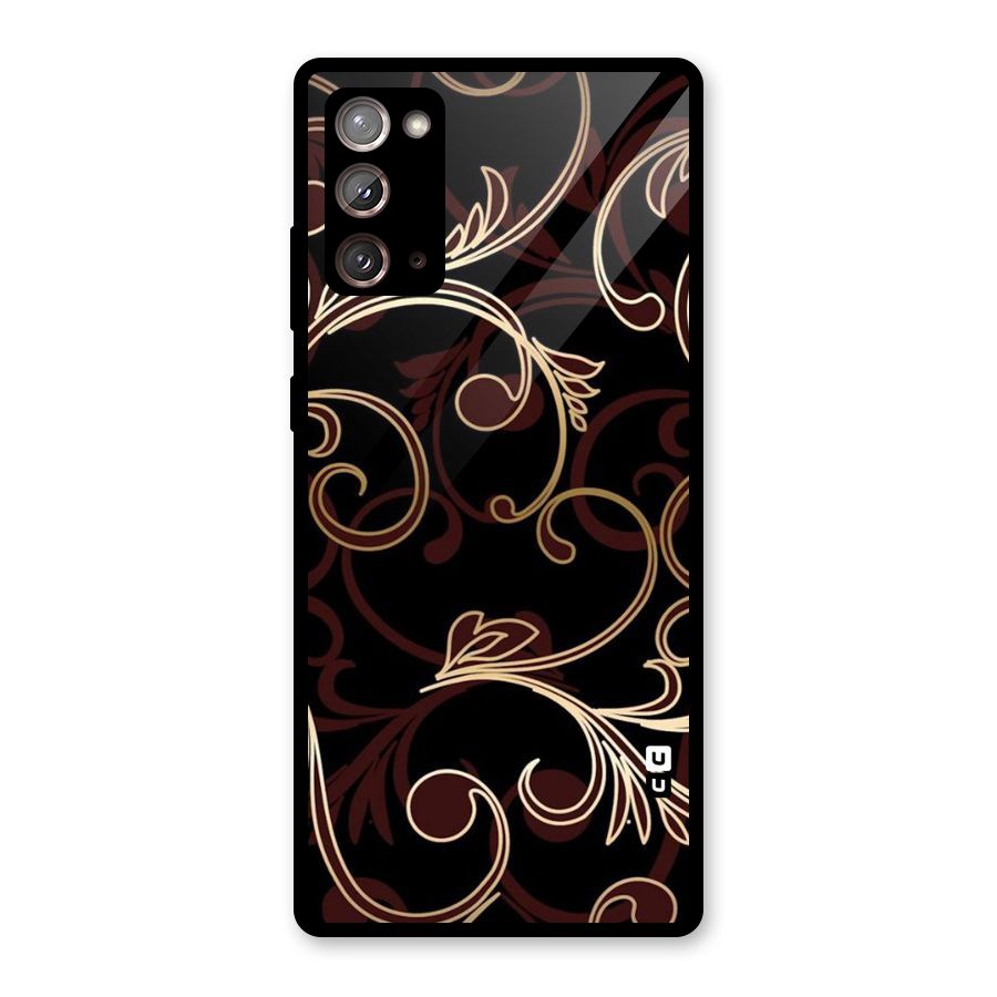 Golden Maroon Beauty Glass Back Case for Galaxy Note 20