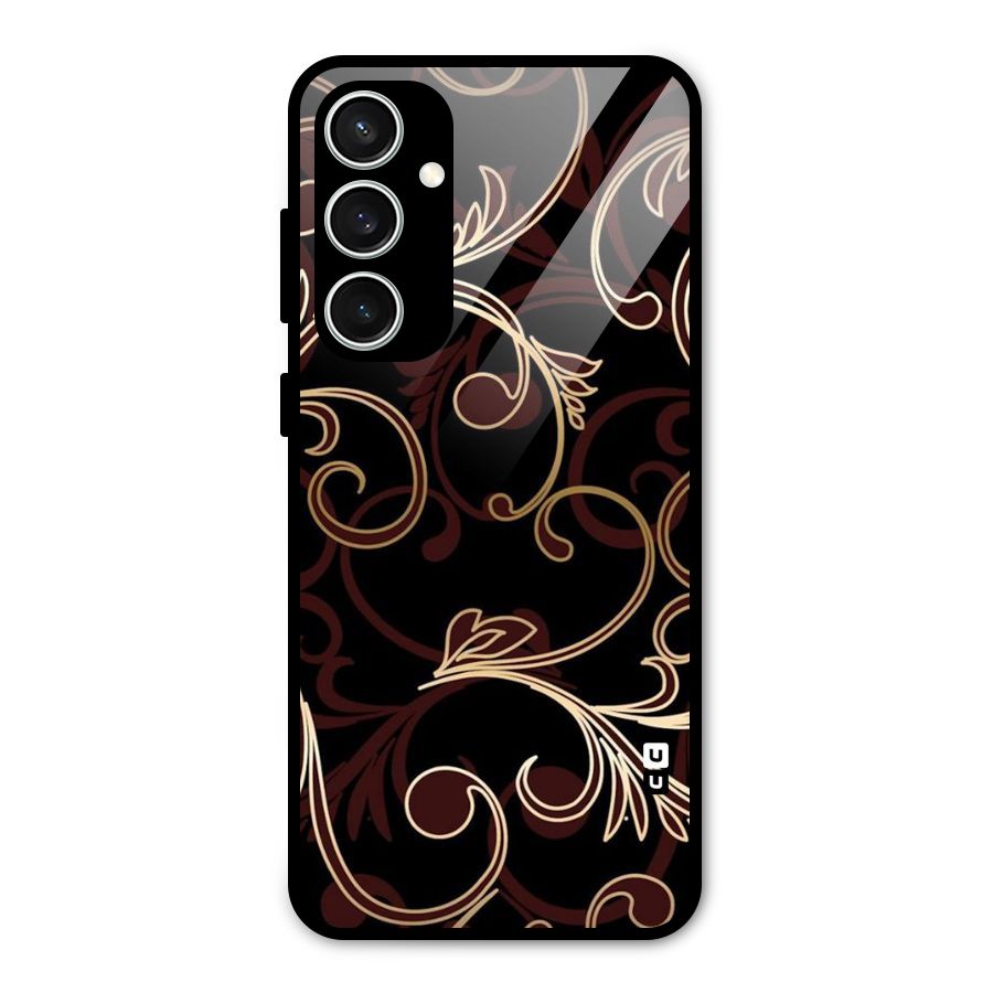 Golden Maroon Beauty Glass Back Case for Galaxy S23 FE