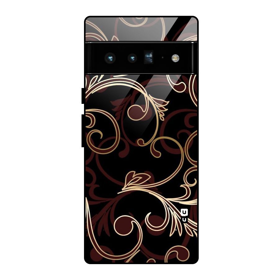 Golden Maroon Beauty Glass Back Case for Google Pixel 6 Pro