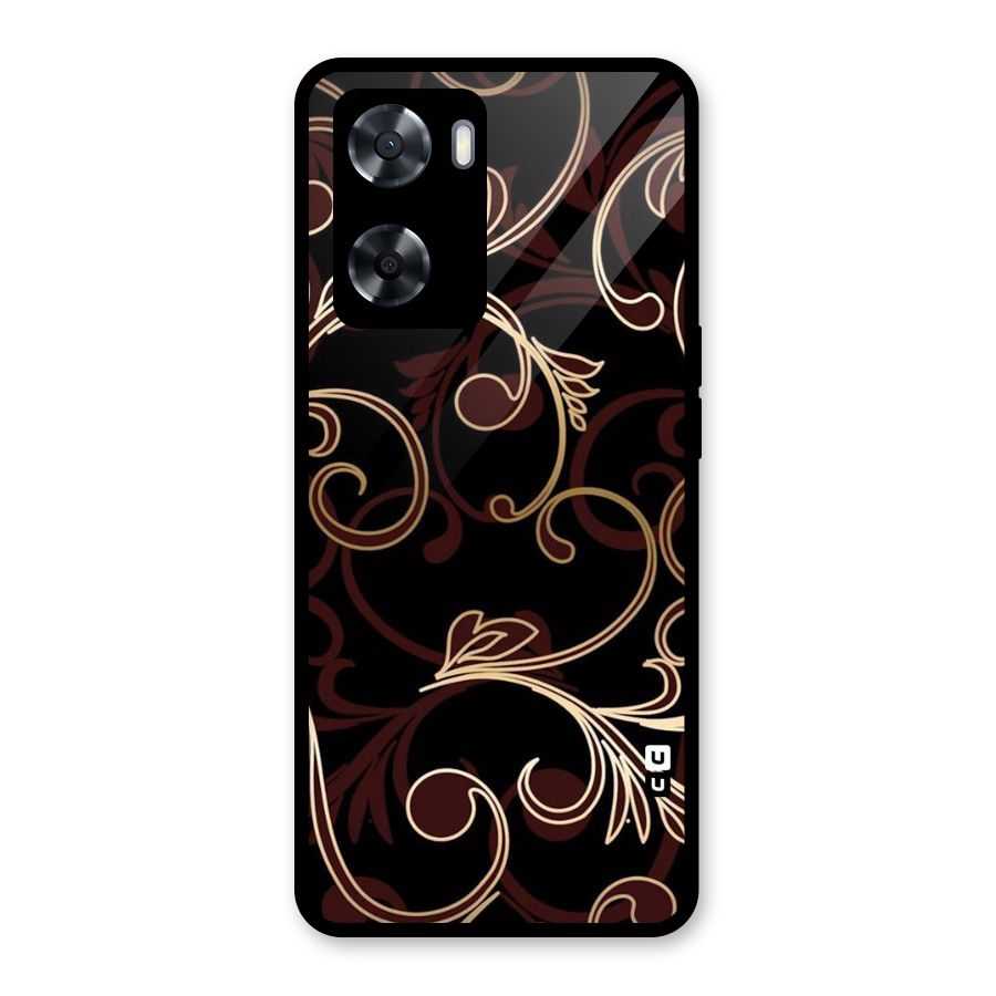 Golden Maroon Beauty Glass Back Case for OnePlus Nord N20 SE