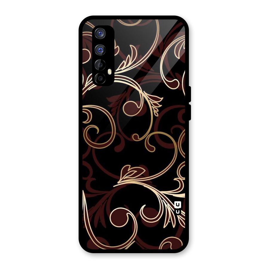 Golden Maroon Beauty Glass Back Case for Realme 7