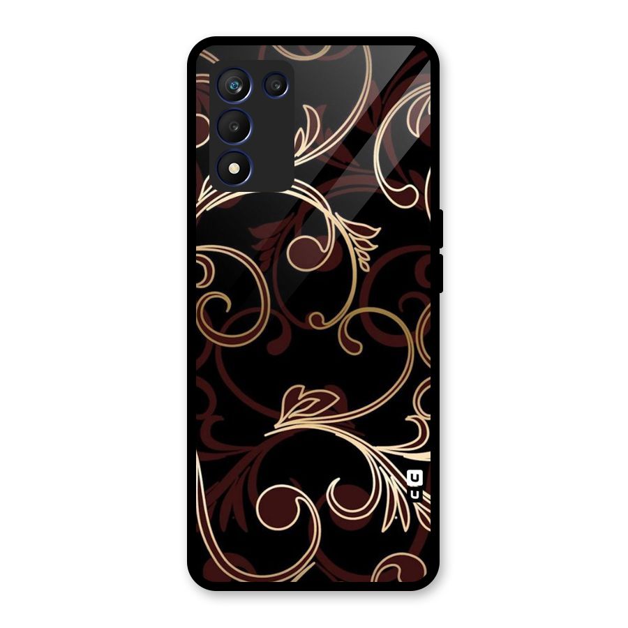 Golden Maroon Beauty Glass Back Case for Realme 9 5G Speed