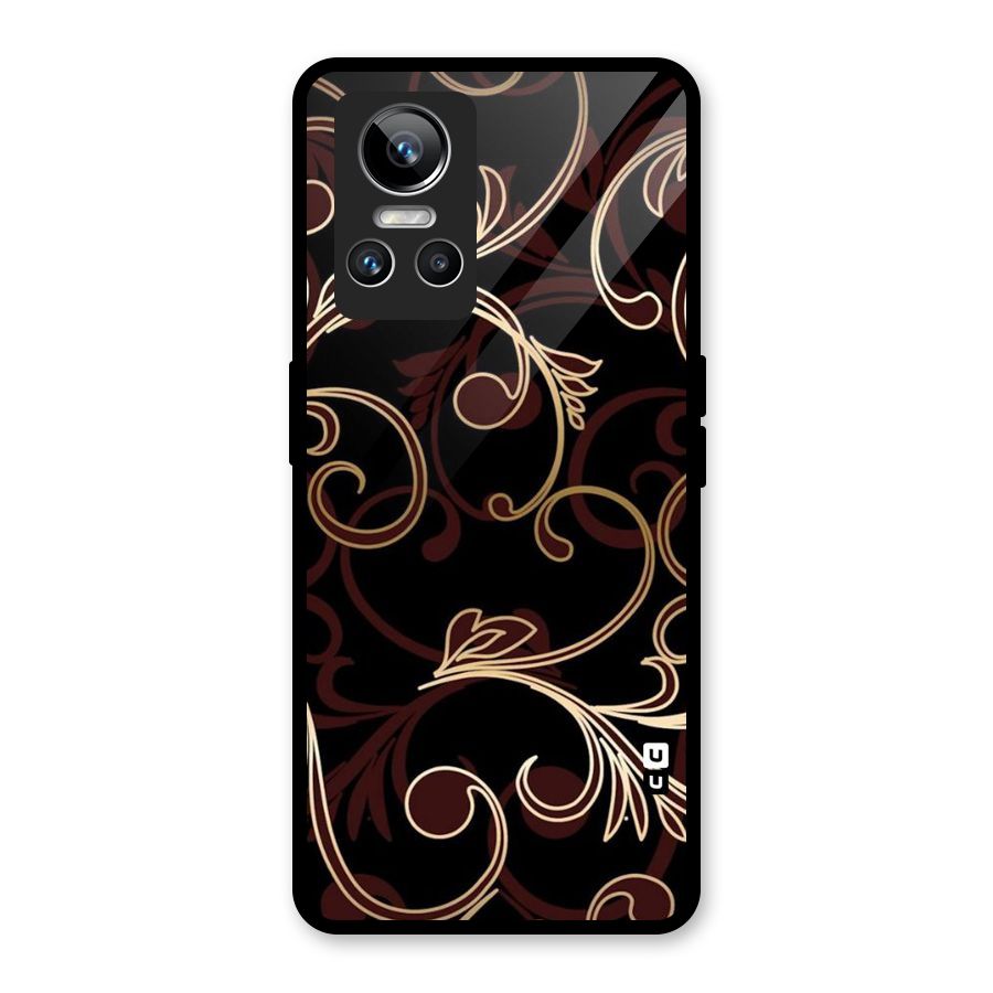 Golden Maroon Beauty Glass Back Case for Realme GT Neo 3