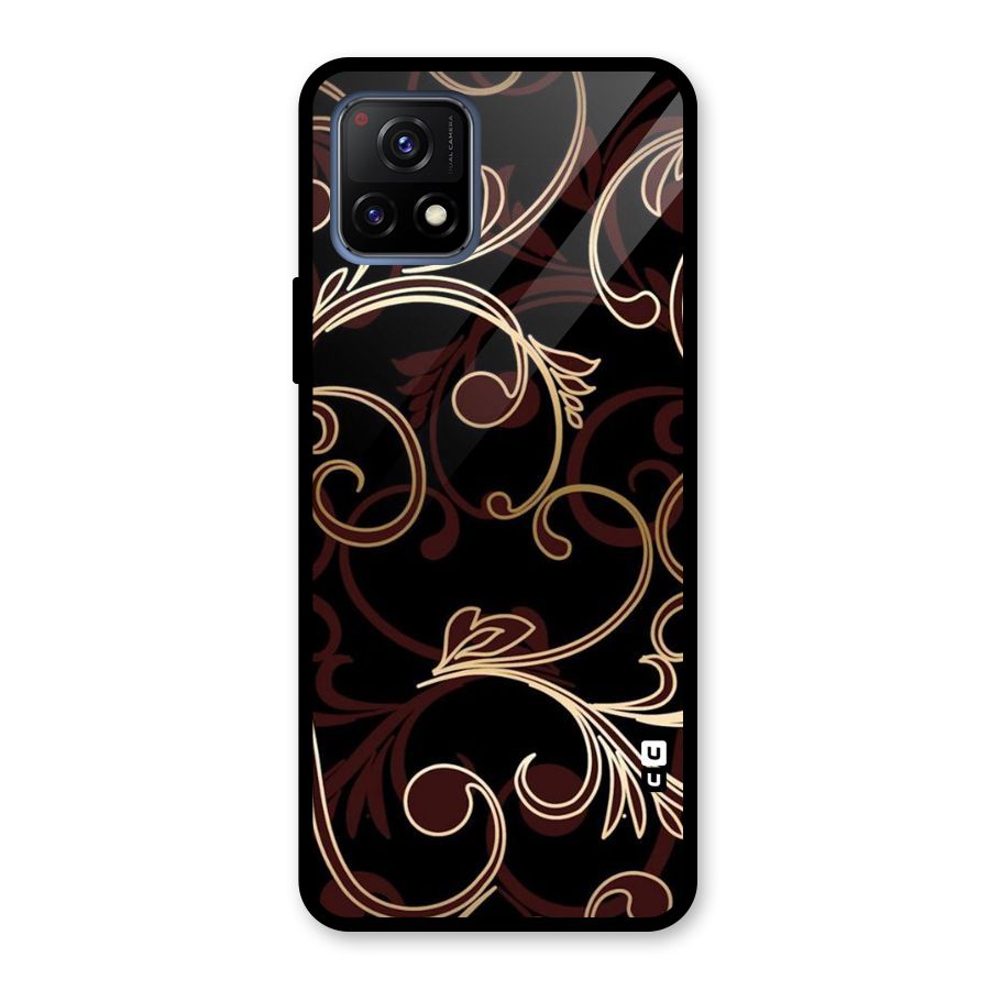 Golden Maroon Beauty Glass Back Case for Vivo Y72 5G