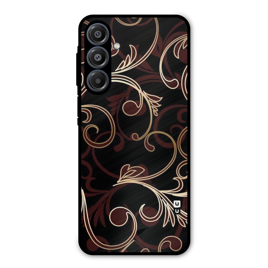 Golden Maroon Beauty Metal Back Case for Galaxy A16 5G