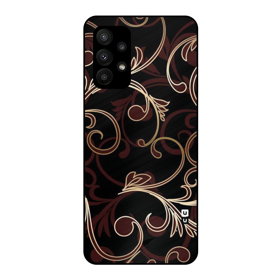 Golden Maroon Beauty Metal Back Case for Galaxy A23
