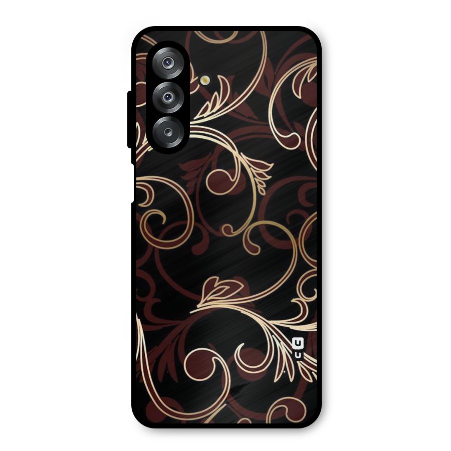 Golden Maroon Beauty Metal Back Case for Galaxy A26