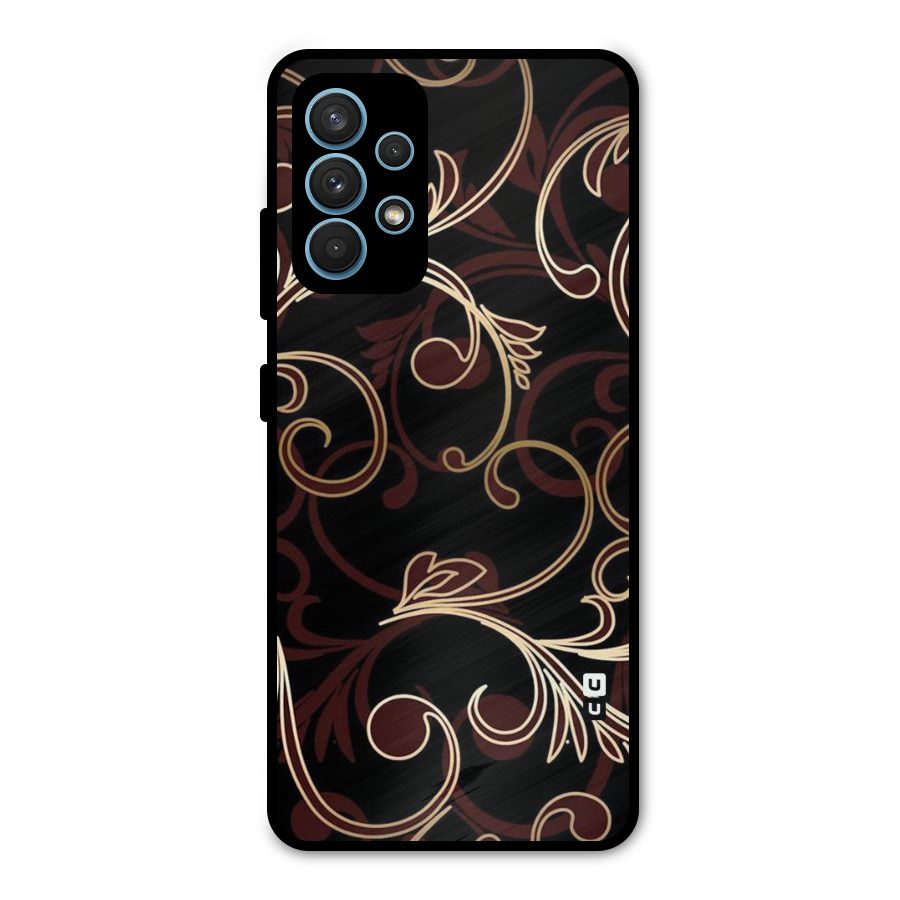 Golden Maroon Beauty Metal Back Case for Galaxy A32