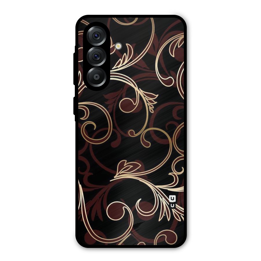 Golden Maroon Beauty Metal Back Case for Galaxy A36