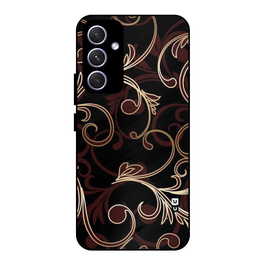 Golden Maroon Beauty Metal Back Case for Galaxy A54