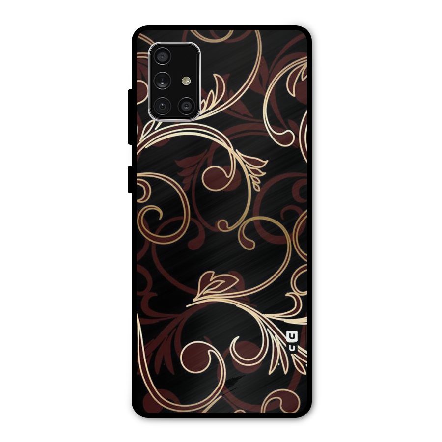 Golden Maroon Beauty Metal Back Case for Galaxy A71