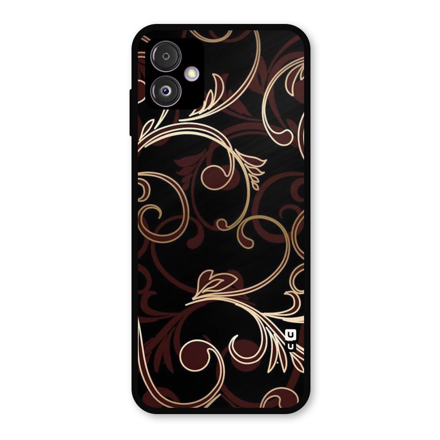 Golden Maroon Beauty Metal Back Case for Galaxy F14