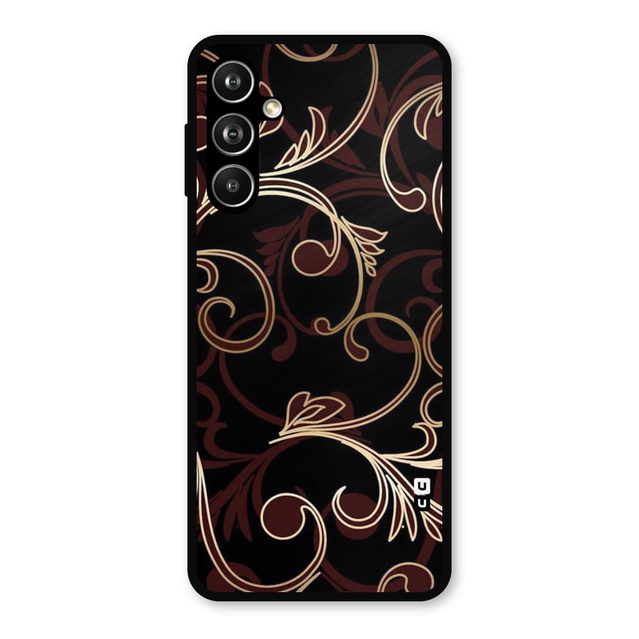 Golden Maroon Beauty Metal Back Case for Galaxy F54