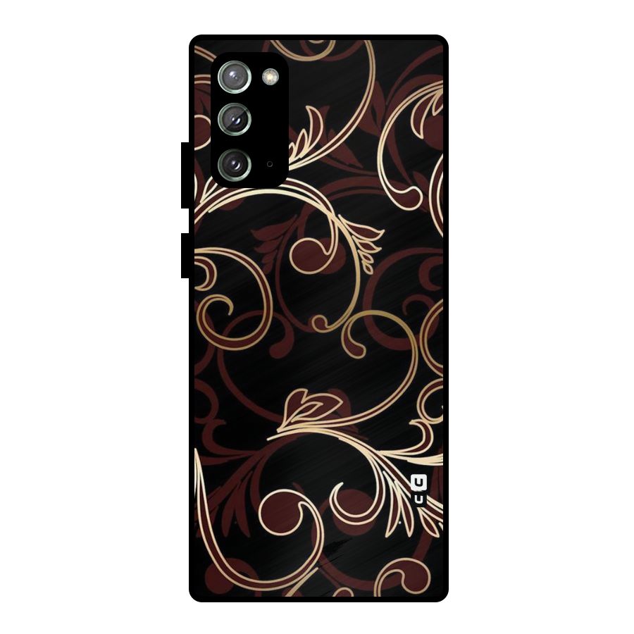 Golden Maroon Beauty Metal Back Case for Galaxy Note 20