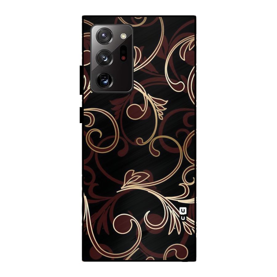Golden Maroon Beauty Metal Back Case for Galaxy Note 20 Ultra 5G
