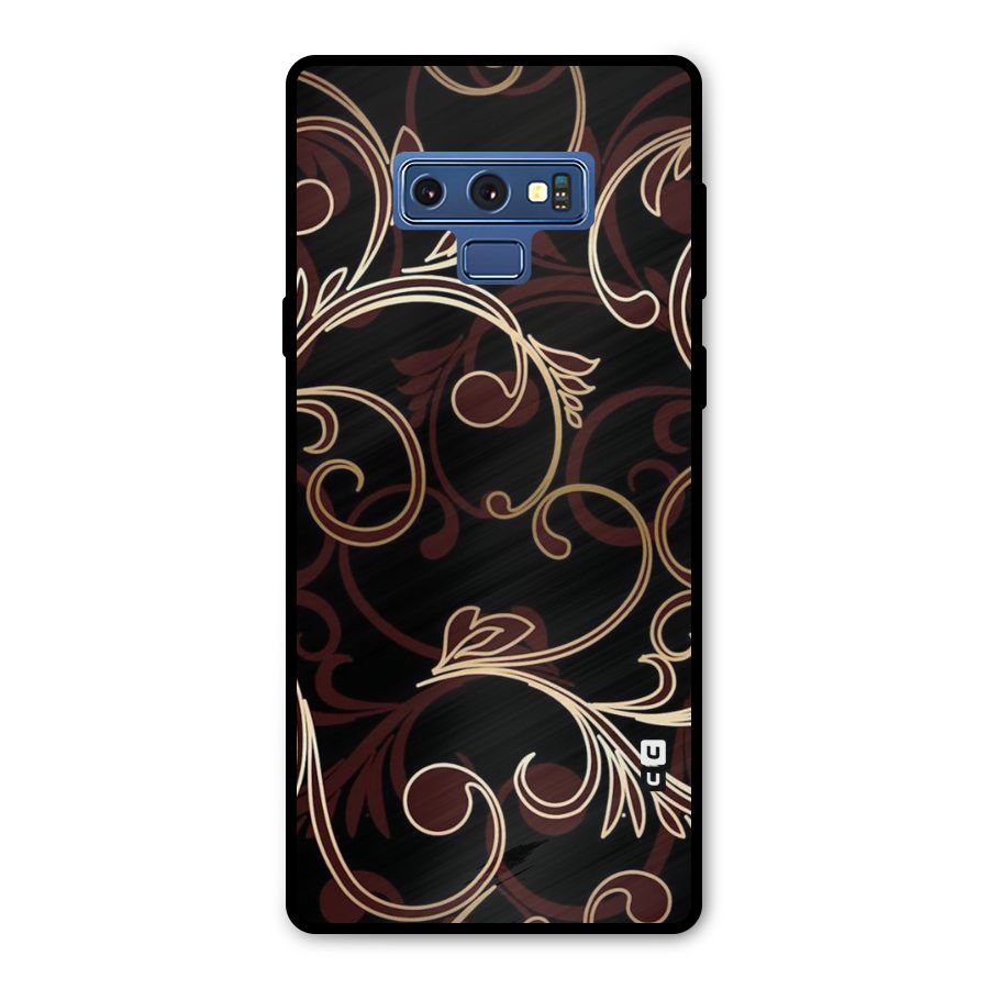 Golden Maroon Beauty Metal Back Case for Galaxy Note 9