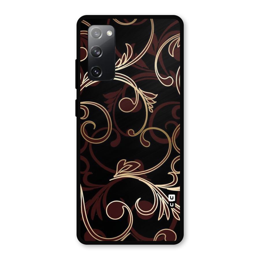 Golden Maroon Beauty Metal Back Case for Galaxy S20 FE