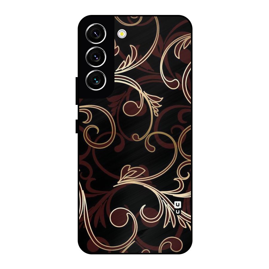 Golden Maroon Beauty Metal Back Case for Galaxy S22 5G
