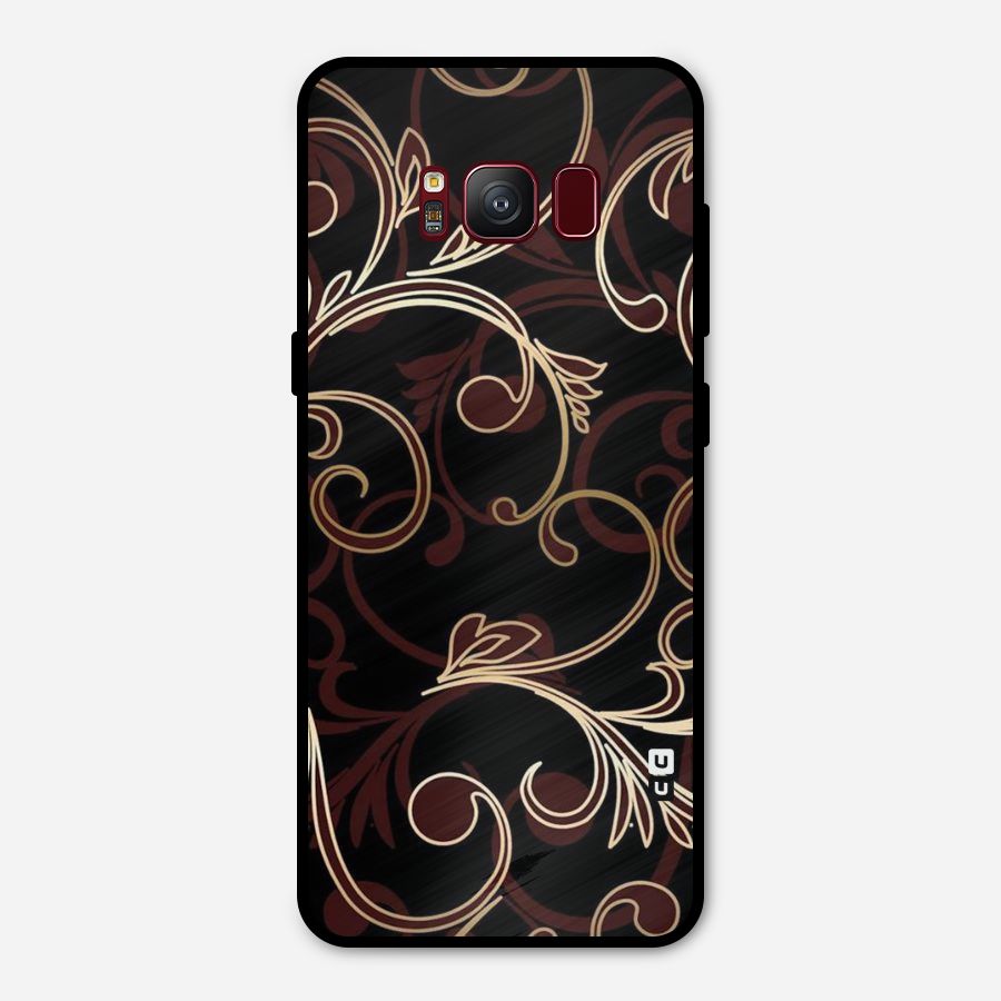Golden Maroon Beauty Metal Back Case for Galaxy S8