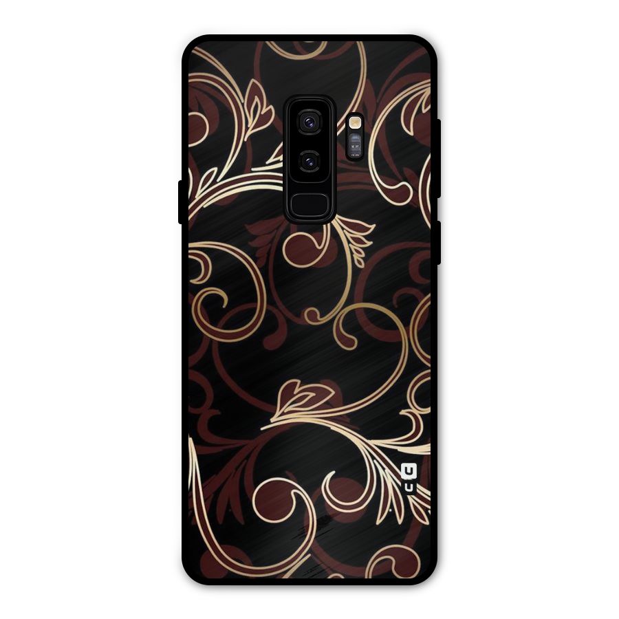 Golden Maroon Beauty Metal Back Case for Galaxy S9 Plus