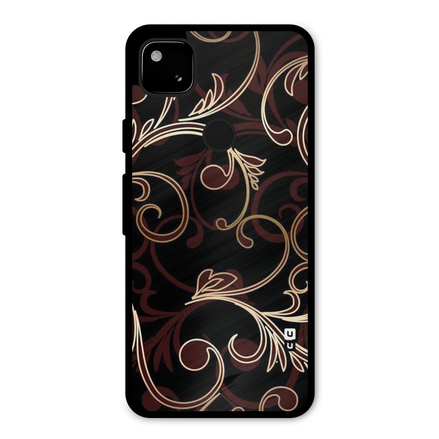 Golden Maroon Beauty Metal Back Case for Google Pixel 4a