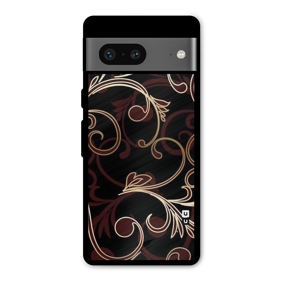Golden Maroon Beauty Metal Back Case for Google Pixel 7